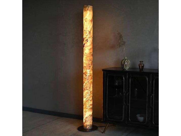 LeuchtNatur LED Stehlampe Columna, braun / rost, für Wohn- / Esszimmer, Stein, LED Stehlampe von lampenwelt.de