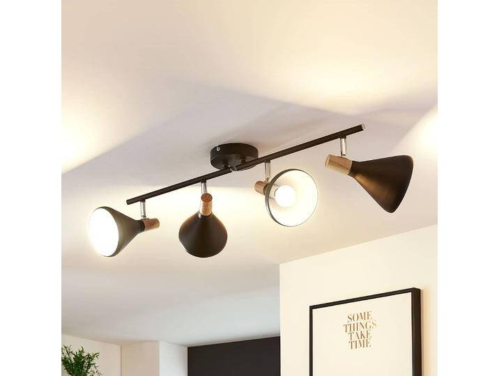 Lindby Deckenleuchte Arina, 68 cm, schwarz, 4-flammig, E14 Arina Lindby, dimmbar, schwarz, für Schlafzimmer, Metall, Modern, Strahler Lindby Deckenleuchte Arina, 68 cm, schwarz, 4-flammig, E14 Arina Lindby, dimmbar, schwarz, für Schlafzimmer, Metall, Modern, Strahler von lampenwelt.de