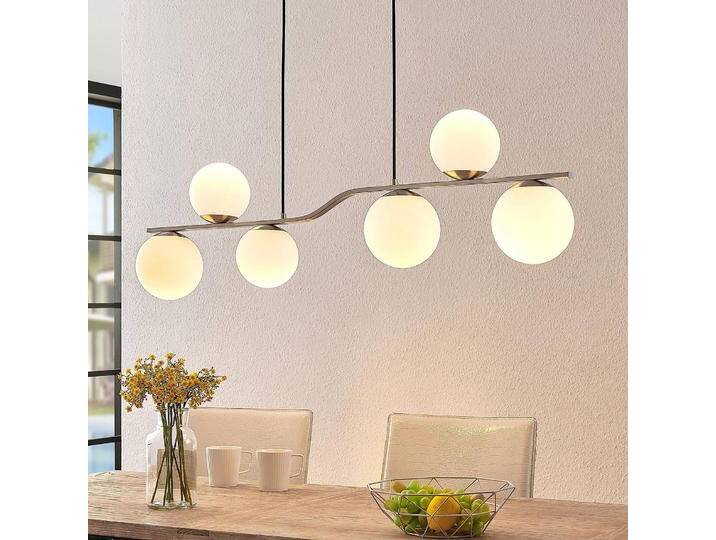 Hängelampe Avalyn Lindby, dimmbar, alu / grau / zink, für Wohn- / Esszimmer, Glas, Modern, Pendelleuchte Hängelampe Avalyn Lindby, dimmbar, alu / grau / zink, für Wohn- / Esszimmer, Glas, Modern, Pendelleuchte von lampenwelt.de