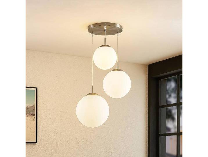 Glas Hängelampe Heleska Lindby, dimmbar, weiß / opal, für Wohn- / Esszimmer, Metall, Modern, Pendelleuchte Glas Hängelampe Heleska Lindby, dimmbar, weiß / opal, für Wohn- / Esszimmer, Metall, Modern, Pendelleuchte von lampenwelt.de