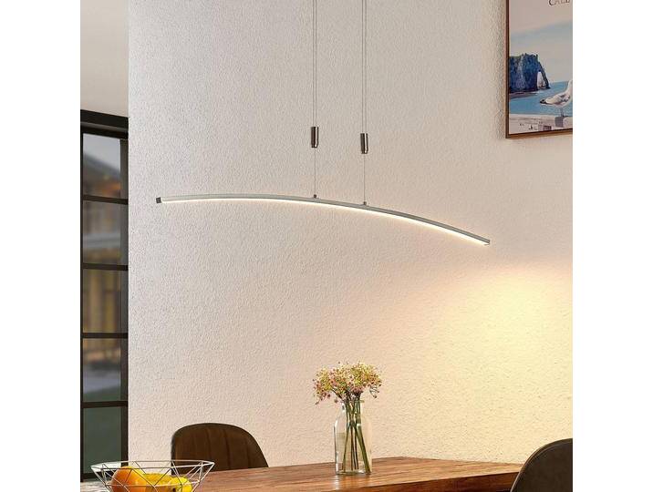 Hängelampe Phillie Lindby, dimmbar, alu / grau / zink, für Wohn- / Esszimmer, Metall, Modern von lampenwelt.de