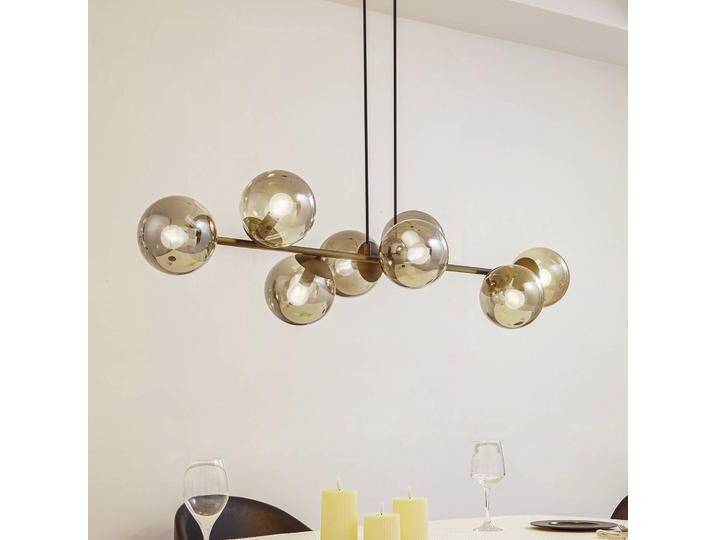 Glas Hängelampe Isamer Lindby, dimmbar, schwarz, für Wohn- / Esszimmer, Metall, Modern, Pendelleuchte Glas Hängelampe Isamer Lindby, dimmbar, schwarz, für Wohn- / Esszimmer, Metall, Modern, Pendelleuchte von lampenwelt.de
