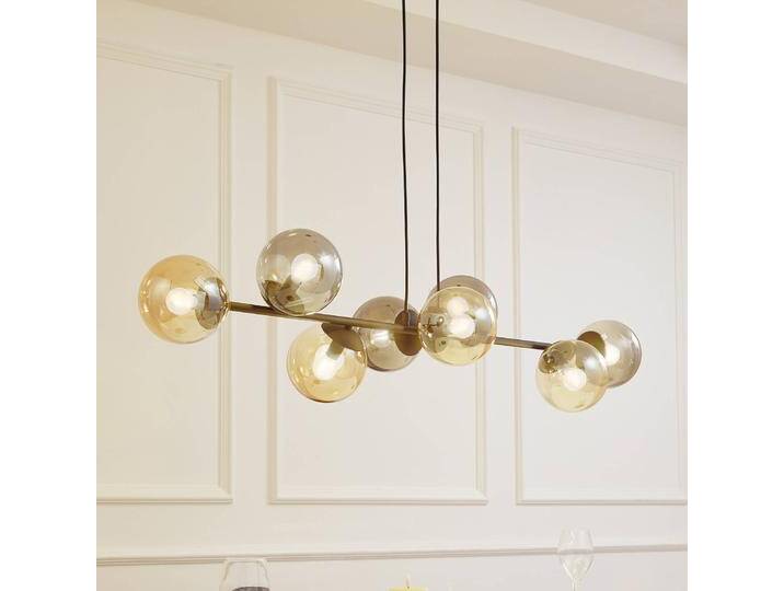 Glas Hängelampe Isamer Lindby, dimmbar, schwarz, für Wohn- / Esszimmer, Metall, Modern, Pendelleuchte Glas Hängelampe Isamer Lindby, dimmbar, schwarz, für Wohn- / Esszimmer, Metall, Modern, Pendelleuchte von lampenwelt.de