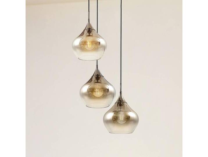 Glas Hängelampe Jarven Lucande, dimmbar, alu / grau / zink, für Wohn- / Esszimmer, Glas, Modern, Pendelleuchte Glas Hängelampe Jarven Lucande, dimmbar, alu / grau / zink, für Wohn- / Esszimmer, Glas, Modern, Pendelleuchte von lampenwelt.de