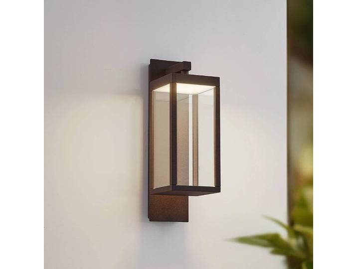 LED Aussenwandleuchte Ferdinand Lucande, braun / rost, Aluminium, Modern, LED Wandleuchte außen von lampenwelt.de