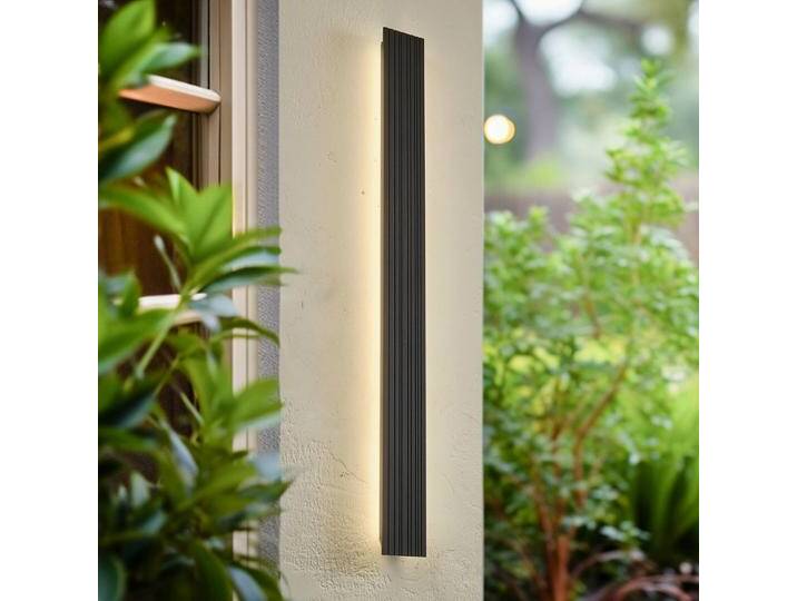 LED Aussenwandleuchte Melira Lucande, schwarz, Aluminium, Modern, LED Wandleuchte außen von lampenwelt.de