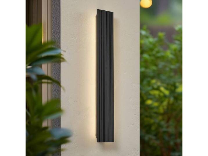LED Aussenwandleuchte Melira Lucande, schwarz, Aluminium, Modern, LED Wandleuchte außen von lampenwelt.de