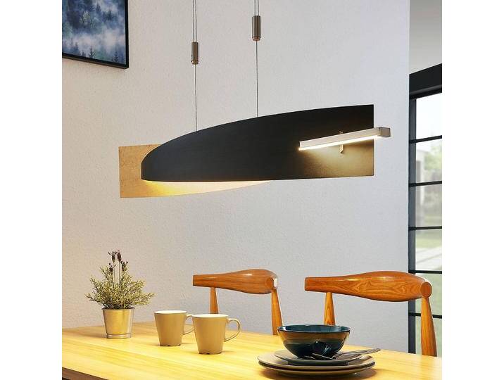 Hängelampe Marija Lucande, dimmbar, schwarz, für Wohn- / Esszimmer, Metall, Modern von lampenwelt.de