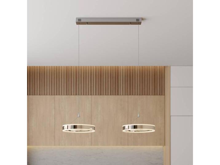 Hängelampe Lyani Lucande, dimmbar, chrom / silber, für Wohn- / Esszimmer, Metall, Modern von lampenwelt.de