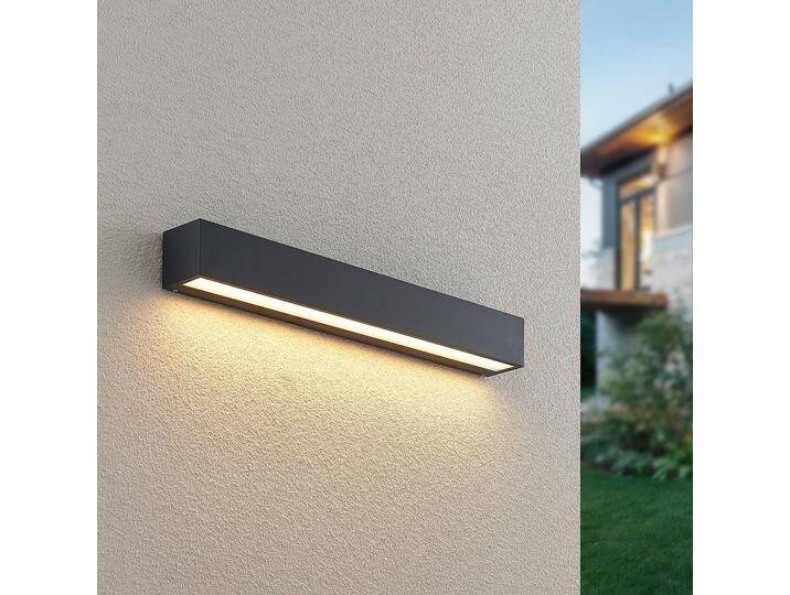 LED Aussenwandleuchte Lengo Lucande, schwarz, Aluminium, Modern, LED Wandleuchte außen von lampenwelt.de