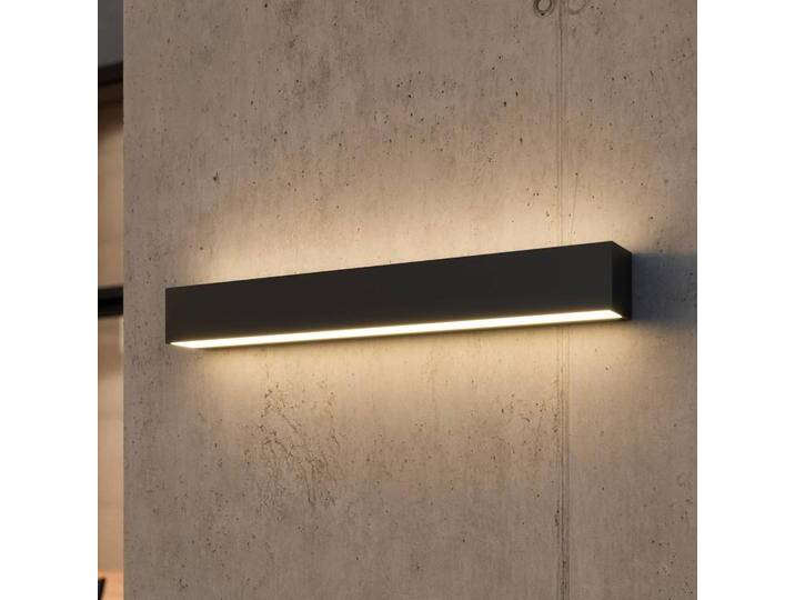 LED Aussenwandleuchte Lengo Lucande, schwarz, Aluminium, Modern, LED Wandleuchte außen von lampenwelt.de