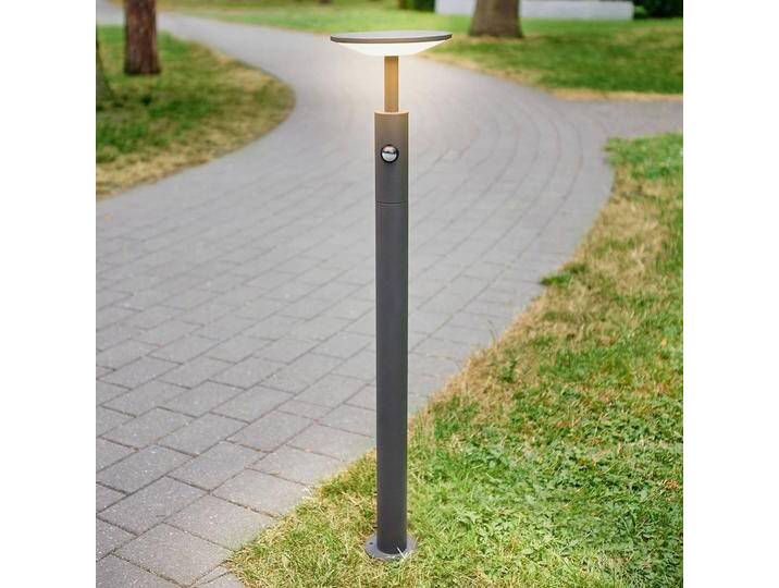 LED Wegeleuchte mit Bewegungsmelder Fenia Lucande, schwarz, Aluminium, Modern, LED Außenleuchte von lampenwelt.de