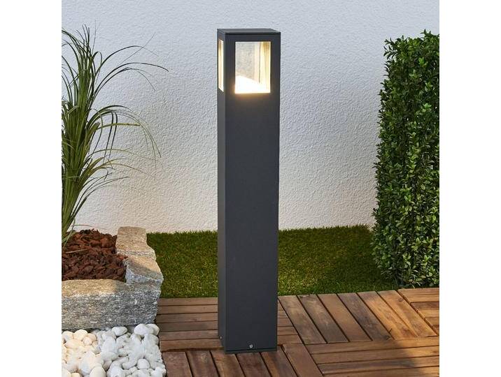 LED Wegeleuchte Nicola Lucande, schwarz, Aluminium, Modern, LED Außenleuchte von lampenwelt.de