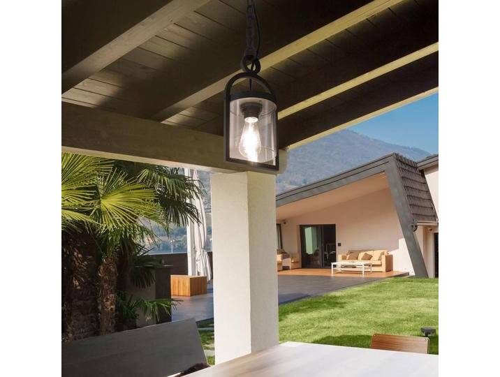 Mantra Iluminación Außen-Hängeleuchte Maya in Dunkelgrau IP65, 150 cm - Schwarz - Landhaus - Aluminium von lampenwelt.de