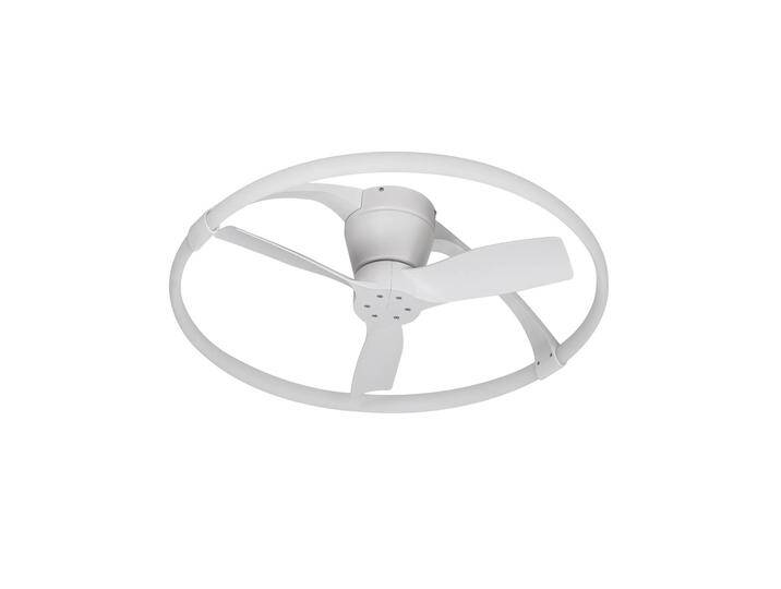 Mantra Iluminación LED-Deckenventilator Nepal Mini, App, weiß dimmbar, weiß / opal, für Wohn- / Esszimmer, Metall, Modern von lampenwelt.de