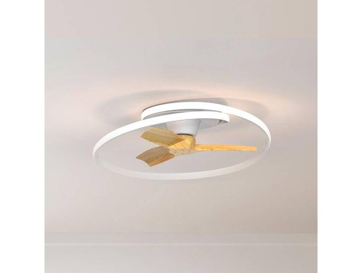 Mantra Iluminación LED-Deckenventilator Ocean weiß/holz DC leise Ø 78 cm CCT Ocean, dimmbar, Holz hell, für Wohn- / Esszimmer, Kunststoff, Modern von lampenwelt.de