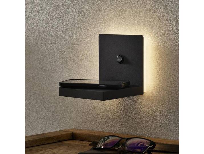 Mantra Iluminación Wandlampe Zanzibar, schwarz, für Schlafzimmer, Aluminium, Modern, LED Wandleuchte, Wandlampe Innen von lampenwelt.de
