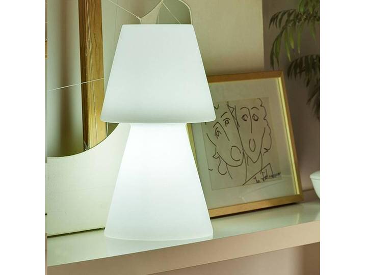 Newgarden Lola LED-Tischleuchte, Akku, RGBW, 45 cm Lola, dimmbar, weiß / opal, Kunststoff von lampenwelt.de