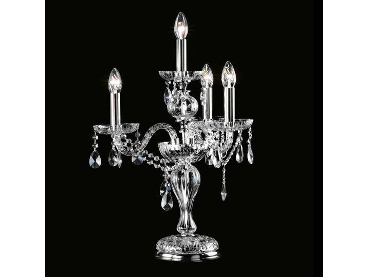 Novaresi Kristall Tischlampe OLDIES, chrom / silber, für Wohn- / Esszimmer, Metall, Modern, Tischlampe von lampenwelt.de