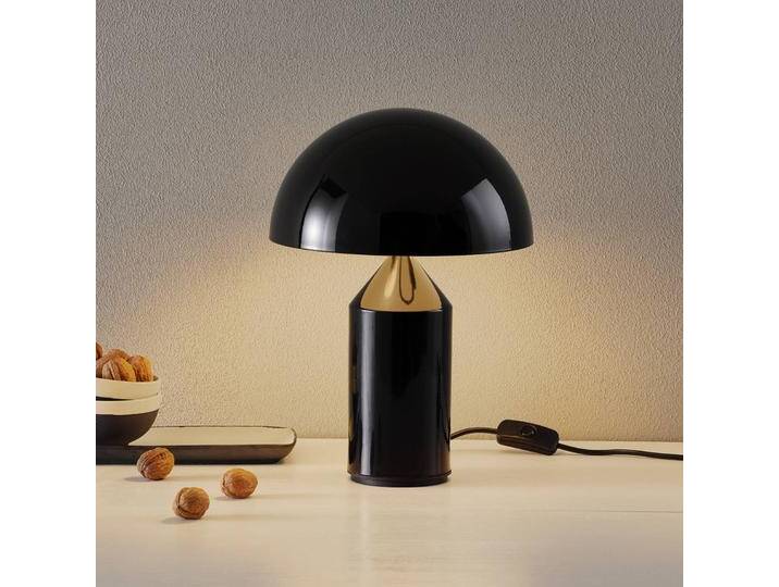 Oluce Design Tischlampe Atollo, schwarz, für Wohn- / Esszimmer, Aluminium, Design, Tischlampe von lampenwelt.de