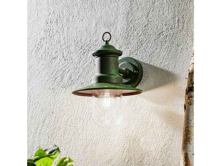 ORION Aussenwandleuchte Leonie, dimmbar, grün, Metall, Vintage, Wandleuchte außen von lampenwelt.de