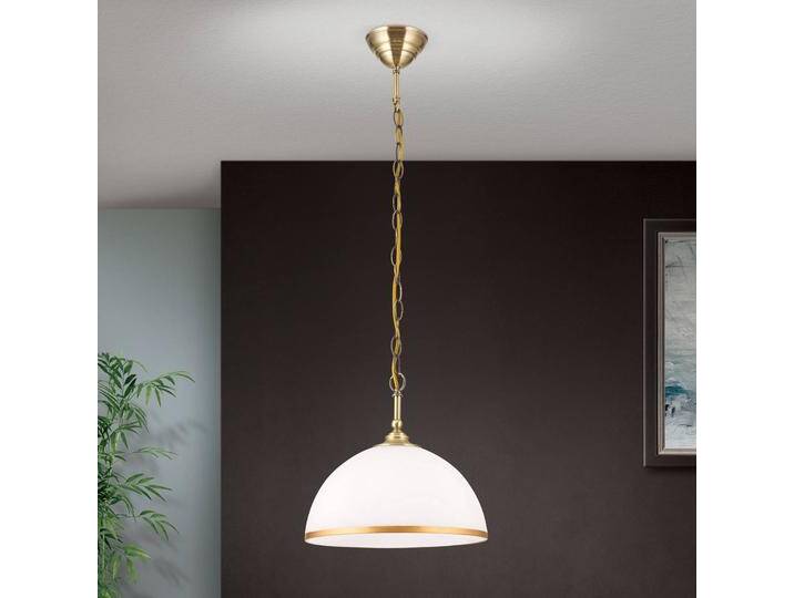 ORION Hängelampe Old Lamp, dimmbar, messing / gold, für Wohn- / Esszimmer, Glas, Antik, Pendelleuchte von lampenwelt.de