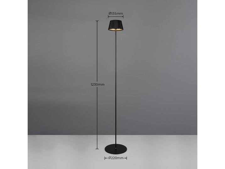Reality Leuchten LED-Akku-Stehlampe Suarez, schwarz, Höhe 123 cm, Metall dimmbar, schwarz, Metall, Modern von lampenwelt.de