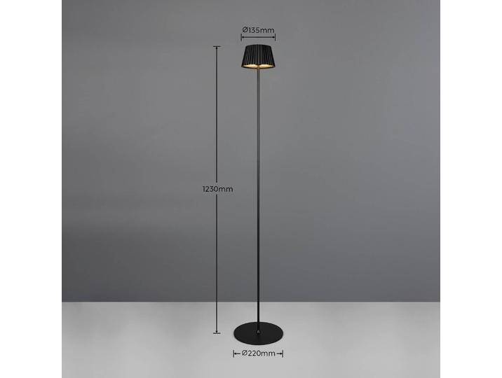 Reality Leuchten LED-Akku-Stehlampe Suarez, schwarz, Höhe 123 cm, Metall dimmbar, schwarz, Metall, Modern von lampenwelt.de