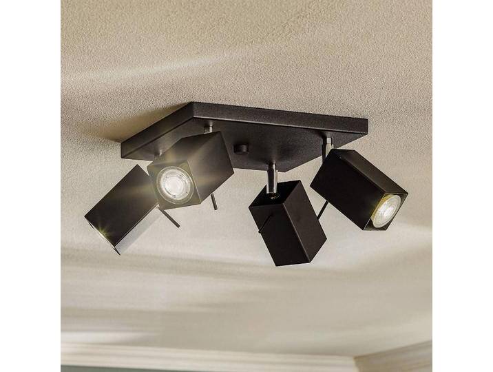 Deckenstrahler Square, schwarz vierflammig Quadrat Square SOLLUX LIGHTING, dimmbar, schwarz, für Wohn- / Esszimmer, Metall, Modern Deckenstrahler Square, schwarz vierflammig Quadrat Square SOLLUX LIGHTING, dimmbar, schwarz, für Wohn- / Esszimmer, Metall, Modern von lampenwelt.de
