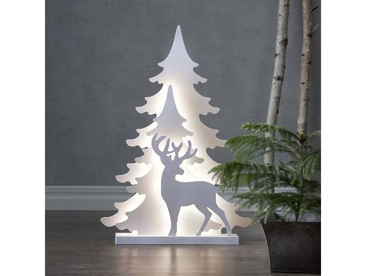 STAR TRADING LED-Dekoleuchte Grandy Rentier, weiß / opal, Holz STAR TRADING LED-Dekoleuchte Grandy Rentier, weiß / opal, Holz von lampenwelt.de