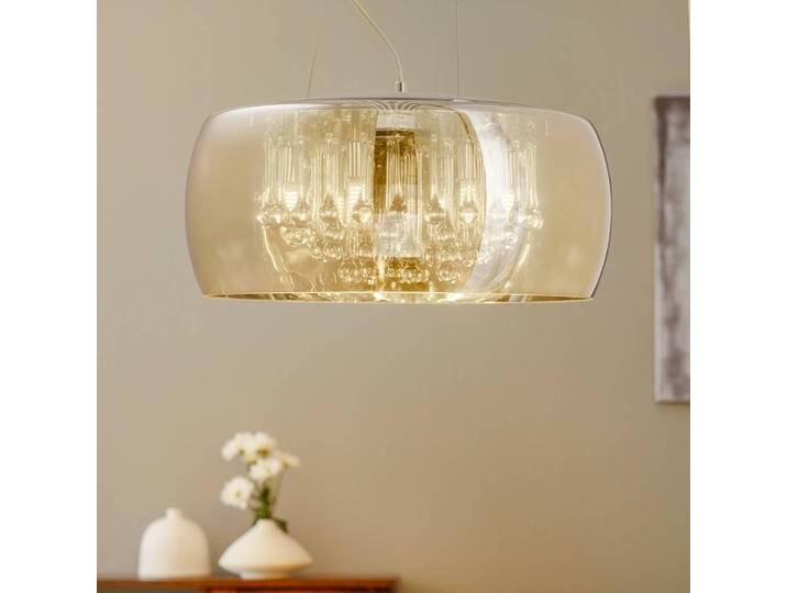 Schuller Valencia Hängelampe Argos, chrom / silber, für Wohn- / Esszimmer, Glas, Modern von lampenwelt.de