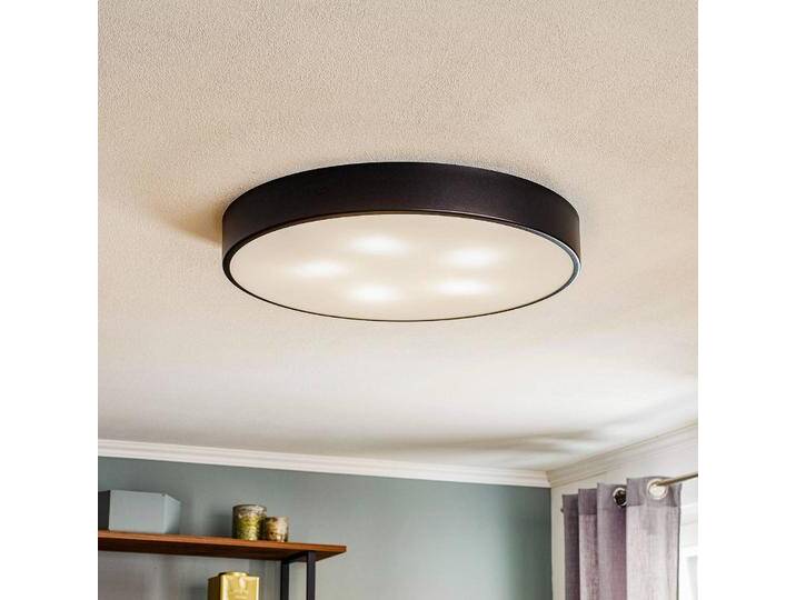 Deckenlampe mit Bewegungsmelder Cleo 600 TEMAR LIGHTING, schwarz, für Wohn- / Esszimmer, Metall, Modern, Deckenlampe mit Sensor von lampenwelt.de