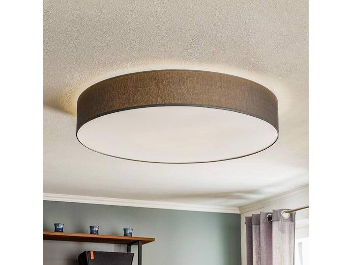 Deckenlampe Rondo TK Lighting, dimmbar, alu / grau / zink, für Schlafzimmer, Textil / Stoff / Seide, Modern, Deckenlampe Deckenlampe Rondo TK Lighting, dimmbar, alu / grau / zink, für Schlafzimmer, Textil / Stoff / Seide, Modern, Deckenlampe von lampenwelt.de
