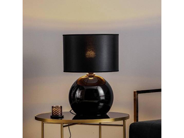Nachttischlampe Palla TK Lighting, schwarz, für Wohn- / Esszimmer, Glas, Tischlampe von lampenwelt.de