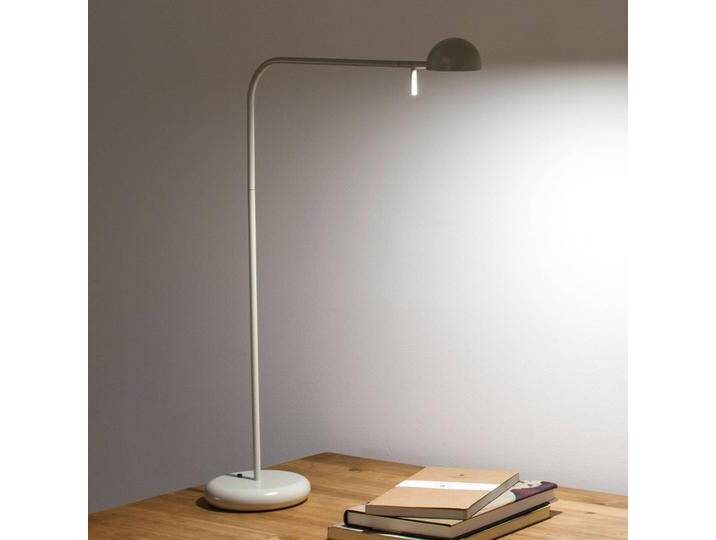 Vibia LED Tischlampe Pin, creme / amber, für Arbeitszimmer / Büro, Edelstahl, Modern, LED Tischlampe von lampenwelt.de