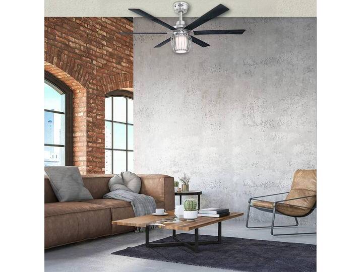 Westinghouse Willa Deckenventilator mit LED Willa, dimmbar, Holz dunkel, für Wohn- / Esszimmer, Holz, Modern von lampenwelt.de
