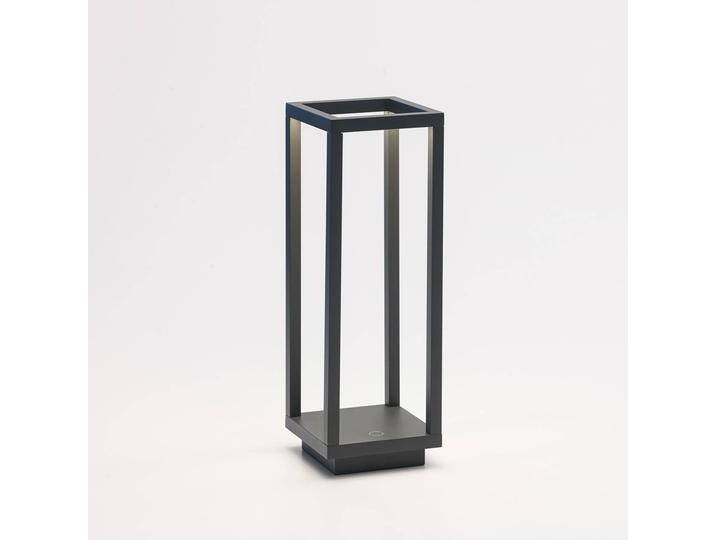 Zafferano Home LED-Akku-Laterne IP54 dunkelgrau Home, dimmbar, alu / grau / zink, für Wohn- / Esszimmer, Aluminium von lampenwelt.de