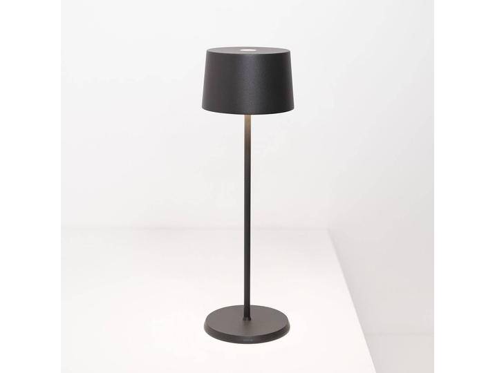 Zafferano Olivia 3K Akku-Tischlampe IP65 grau 3K, dimmbar, alu / grau / zink, für Wohn- / Esszimmer, Aluminium, Modern von lampenwelt.de