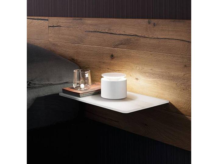 Zafferano Push-up Akku-Tischlampe IP54 weiß Push-up, dimmbar, weiß / opal, für Wohn- / Esszimmer, Aluminium, Modern von lampenwelt.de