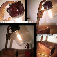 Ein Ehemaligen Globe Gepflegt Durch Eine Zentrale Rad Von Lampesoriginales .com Rollgabelschlüssel-Lampe von lampesoriginales
