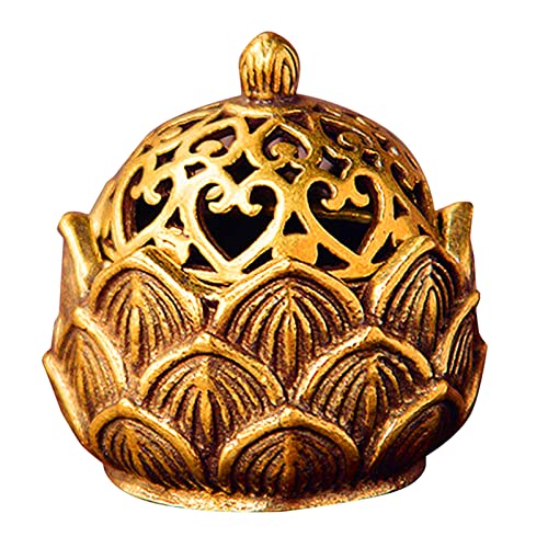 Rückfluss-Räucherstäbchenhalter Räuchergefäß Wasserfall Dekorative Räuchergefäß Handwerk Lotus Kunst Stück Räucherstäbchenhalter Heimdekoration Antik Bronze von lamphle
