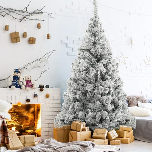 Weißer Weihnachtsbaum Künstlicher Weihnachtsbaum 1,8 m PVC Zweig Spitze Faltbare Metallhalterung Weihnachtsdekoration Büro Party Innen/Außen Dekoration von lamphle