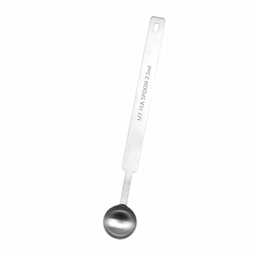 lamphle 1 Set Kaffeebohnen-Löffel, Doppelskala, korrosionsbeständig, Edelstahl, Milchpulver, Löffel für Zuhause, Küche oder Restaurant, 2,5 ml von lamphle