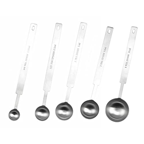 lamphle 1 Set Kaffeebohnen-Löffel, doppelte Skala, korrosionsbeständig, Edelstahl, Milchpulver, Löffel für Zuhause, Küche oder Restaurant, 1 Set von lamphle