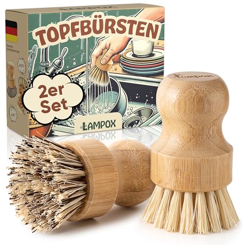lampox Bambus Handflächenbürste – ideale Scheuerbürste für Geschirr, Töpfe, Pfannen und die Küchenspüle. Perfekt zur gründlichen Reinigung, im praktischen 2er Set. lampox Bambus Handflächenbürste – ideale Scheuerbürste für Geschirr, Töpfe, Pfannen und die Küchenspüle. Perfekt zur gründlichen Reinigung, im praktischen 2er Set. von lampox