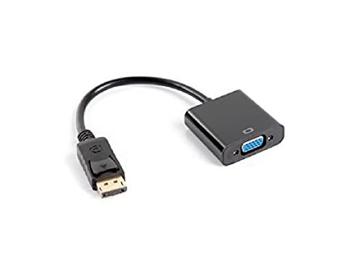 Lanberg AD-0002-BK Displayport 1.1A (19Pol) Stecker auf Vga (19Pol) Buchse Adapter mit Kabel, 20 cm schwarz von Lanberg