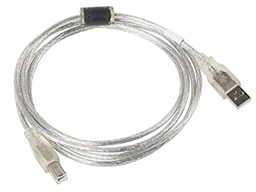 Lanberg CA-USBA-12CC-0018-TR USB 2.0 A-Stecker auf USB 2.0 B-Stecker Kabel Durchsichtig, 1,8m klar von Lanberg