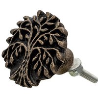 Großer Möbelknauf Lebensbaum Metall Gold Dunkel Antik 43 cm Großer Möbelknauf Lebensbaum Metall Gold Dunkel Antik 43 cm von landhausimpressionen