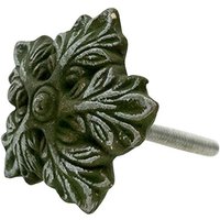 Möbelknauf Schubladengriff Schrankknopf Knauf Blätter Grün Antik von landhausimpressionen