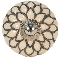 Möbelknopf Blattmuster Creme Grün Knauf Griff Schubladenknopf Schrankgriff Möbelknopf Blattmuster Creme Grün Knauf Griff Schubladenknopf Schrankgriff von landhausimpressionen